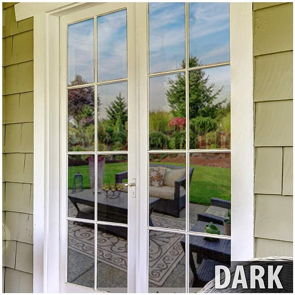 BDF PRBL Window Film Premium Color High Heat Control and Daytime Privacy Blue Outside, Silver Inside - 60in X 25ft