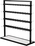 Clothes Rail Garment Rack Floor-Standing Bra Rack, Double Sided Underwear Panty Shorts Display Stand, Boutiques Clothing Retail Store Freestanding Metal Storage,Black-80x35x135cm