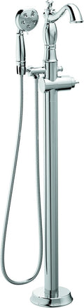 Delta Freestanding Tub Faucet with Hand Held Shower, Chrome Floor Mount Tub Filler, Chrome T4797-FL-LHP (Valve and Handle Not Included)