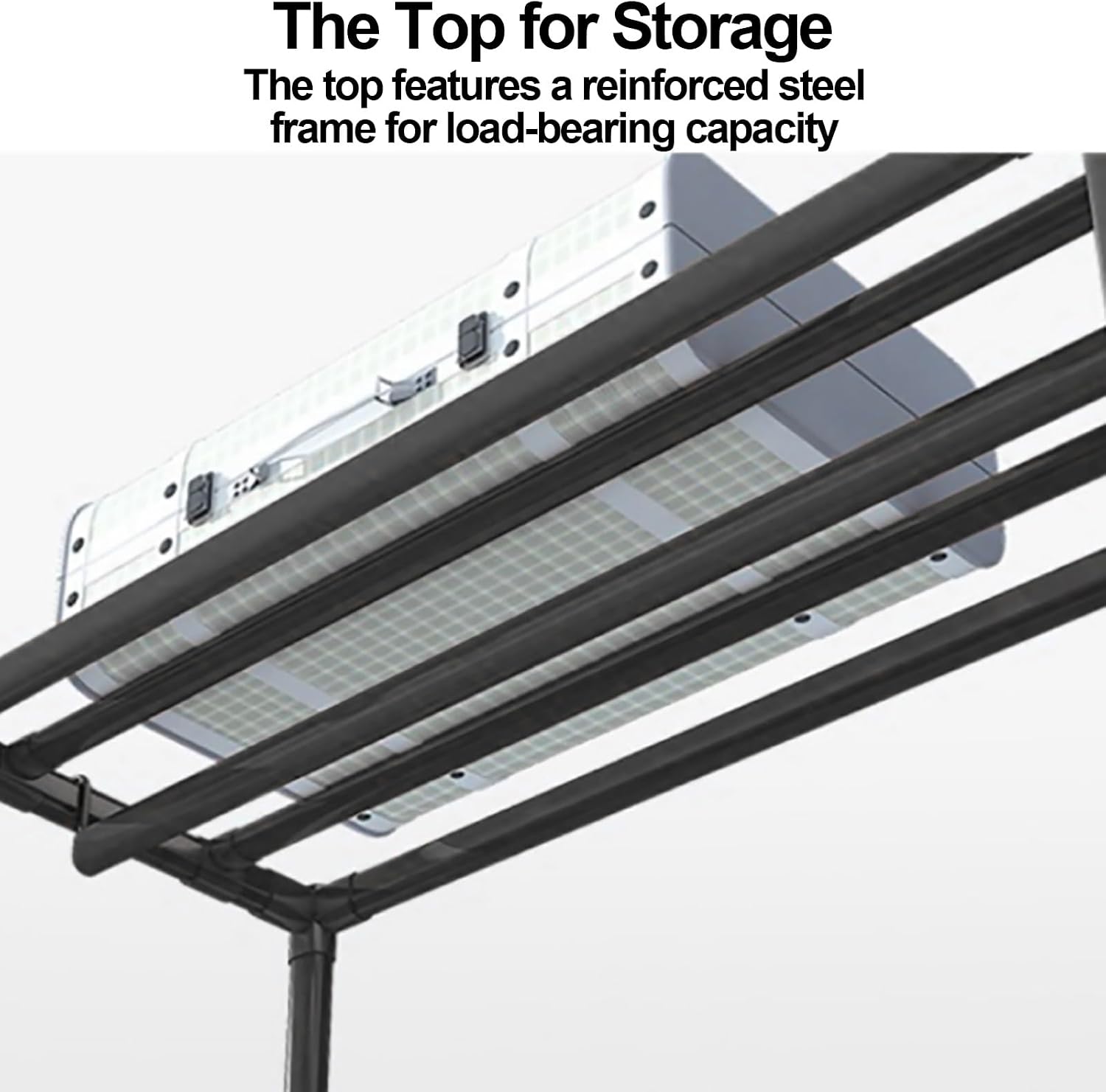 Portable Wardrobe Closet With Cover, Foldable Garment Rack With Hanging Rods, Metal Coat Storage Clothing Rack For Hanging Clothes, For Bedroom(Blue2,190cm/74.8inch)