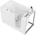 ANZZI Walk-In Whirlpool Bathtub 60 in x 32 in Right Drain Quick Fill Faucet Powered Fast Drain, 8 Hydro Massage Jets, Chromatherapy, Maintenance Heater, ADA Seat, Acrylic White, Grab Bar | AMZ3260RWH
