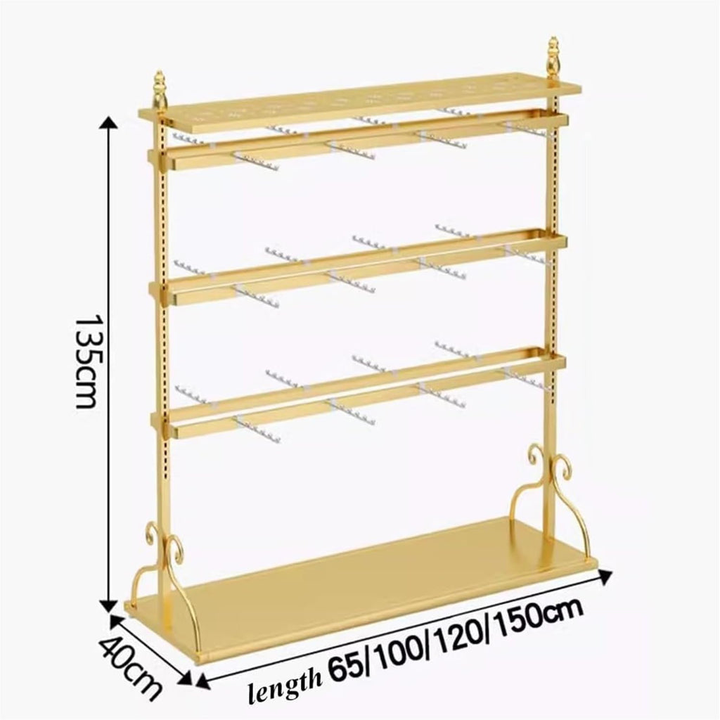 Clothes Rail Garment Rack Metal Underwear Display Stands， Floor Standing Sock Gloves Ornament Organizer Retail Store Metal Hanger Creative Commercial Shelves for Pan