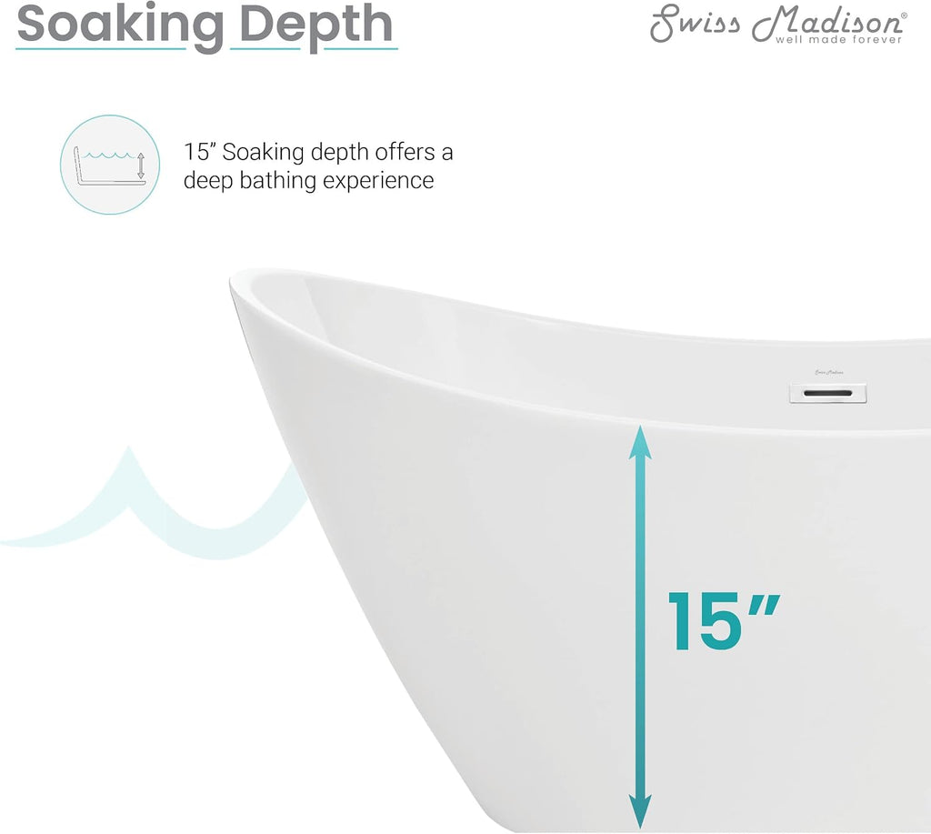 Swiss Madison SM-FB572 Ivy 67' Oval Bathtub