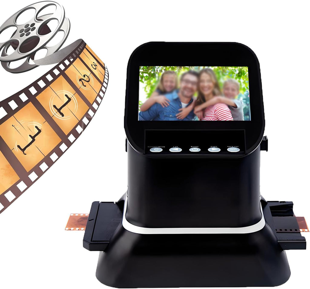 Digital Film Scanners,4.3' Digital Slide Scanner,22 Million Pixels Film Scanners,with 128mb Memory,Supports 5 Specifications 120 Films,for Old Photo Slides & Films
