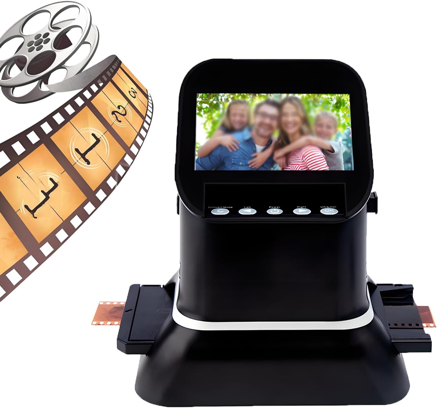 Digital Film Scanners,4.3' Digital Slide Scanner,22 Million Pixels Film Scanners,with 128mb Memory,Supports 5 Specifications 120 Films,for Old Photo Slides & Films