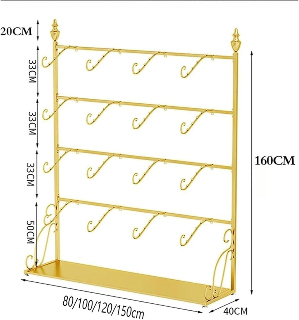 Clothes Rail Garment Rack Metal Underwear Display Stands， Floor Standing Sock Gloves Ornament Organizer Retail Store Metal Hanger Creative Commercial Shelves for Pan