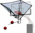 Basketball Hoop Return Attachment, Metal Basketball Rebounder System, Basketball Shooting Trainer Aid Net, Basketball Ball Returner with Bag-1