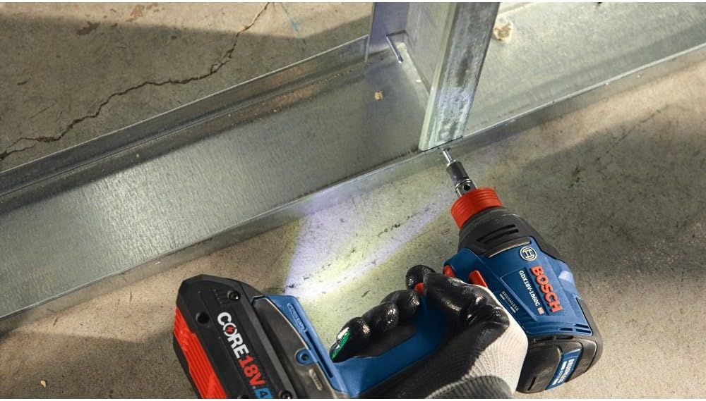 BOSCH GDX18V-1860CB15 18V Connected-Ready Two-In-One 1/4 In. and 1/2 In. Bit/Socket Impact Driver/Wrench Kit with (1) CORE18V 4 Ah Advanced Power Battery