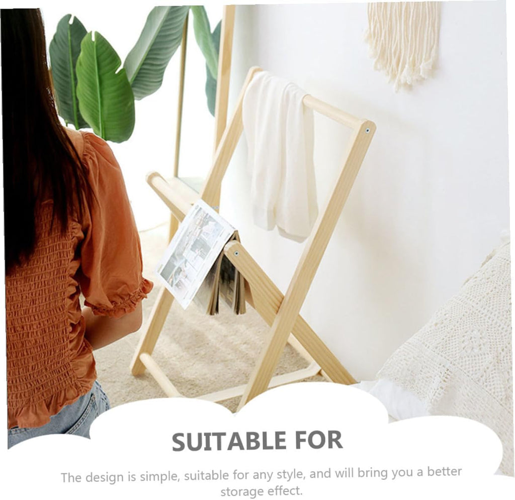 Wood Coat Stand Clothes Hanging Rack Freestanding Garment Rack for Bedroom Entryway with Solid Wood Frame Clothes Storage Organizer