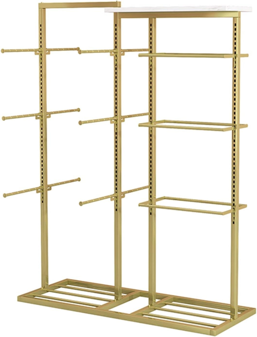 Freestanding Clothing Store Underwear Display Rack, Boutique Retail Commercial Shelves, Multifunctional Slippers Sock Lingerie Swimwear Shorts Access(Gold-100x40x135CM