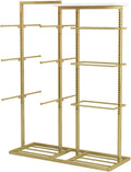 Freestanding Clothing Store Underwear Display Rack, Boutique Retail Commercial Shelves, Multifunctional Slippers Sock Lingerie Swimwear Shorts Access(Gold-100x40x135CM
