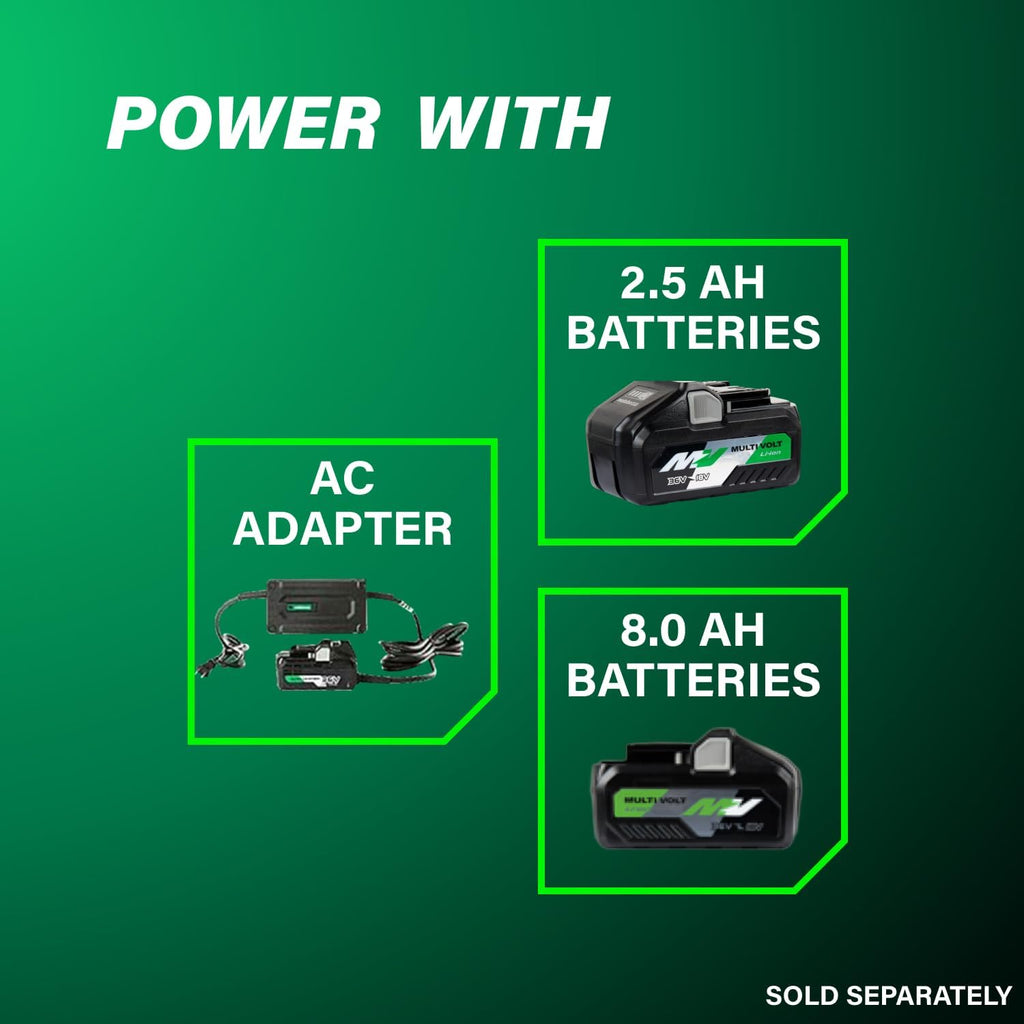 Metabo HPT 36V MultiVolt™ Cordless Triple Hammer BOLT Impact Driver Kit, High Torque Impact Driver with Case, 2 MultiVolt Batteries, 1/4-Inch Chuck, Compact Lightweight Power Tool, WH36DC
