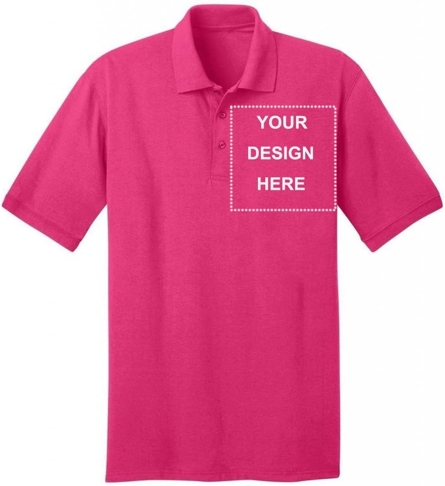 Personalized Men's Polo Shirt with Photo Logo Print 10 Pack Custom Uniform Shirt