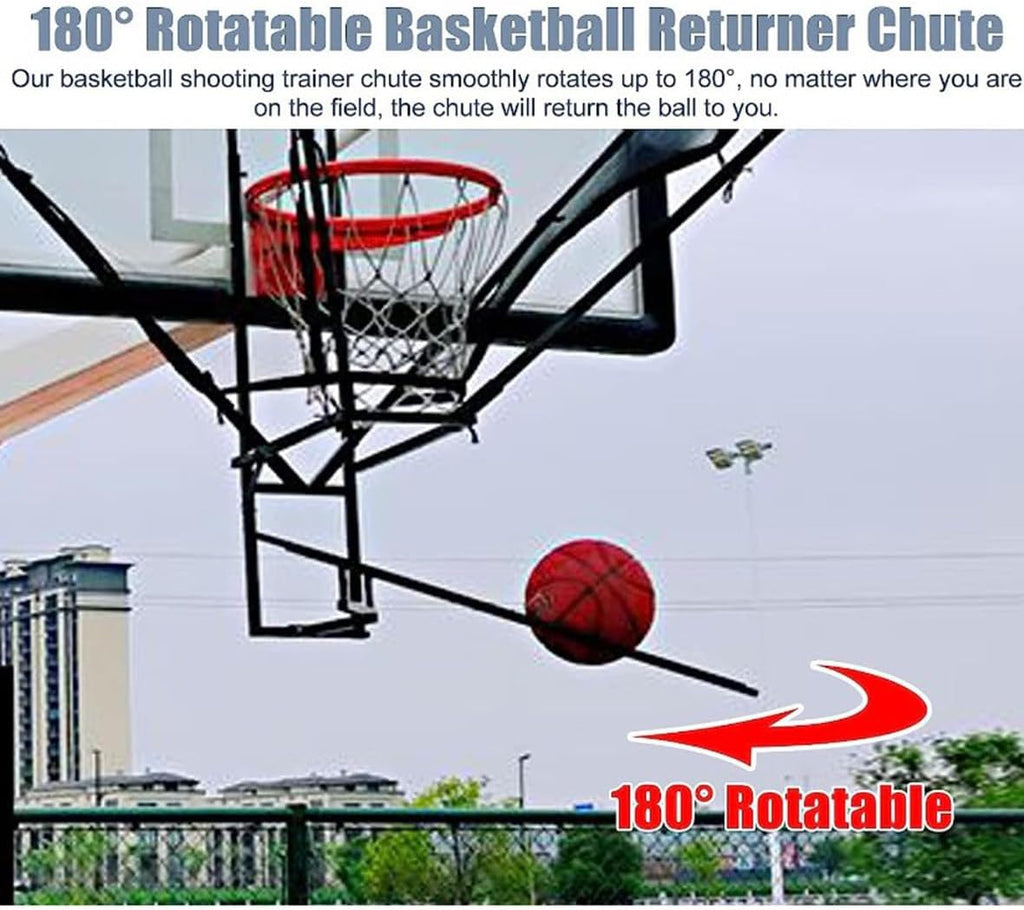 Basketball Shot Returner Hanging Basketball Return Attachment for Hoop, Metal Basketball Shot Returner Net Systems, Basketball Rebounder Attachment