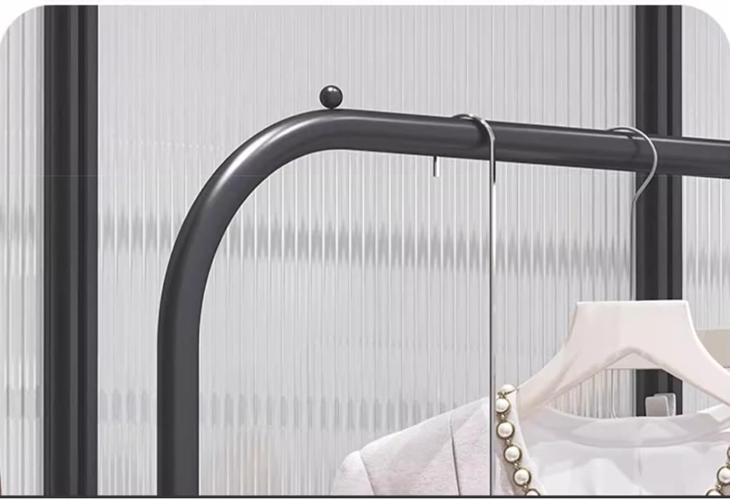Heavy duty Garment rack Modern Black Metal Clothes Rail For Hanging Clothes Commercial Heavy Duty Clothing Rack Freestanding Retail Display Rack Easy To Assemble Single Rod Coat Rack ( 150X40X160CM)