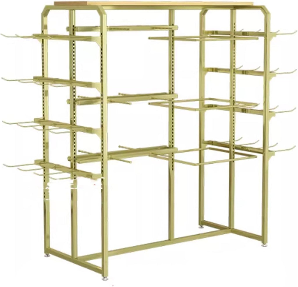 3 Tier Heavy-duty Retail Organizer Clothing Store Shelf, Commercial Lingerie Garment Rack, Metal, Underwear Sock Display Stand, for Bras, Shorts, Hats, 100 * 45 * 135cm(B)