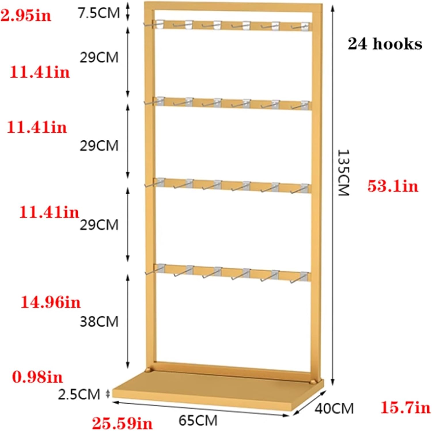 Freestanding Underwear Display Stands, Metals, Clothing Store Boutiques Retail Lingerie Garment Rack, Commercial Shelves, for Socks Bra Panties Scarves, 53in(Black)