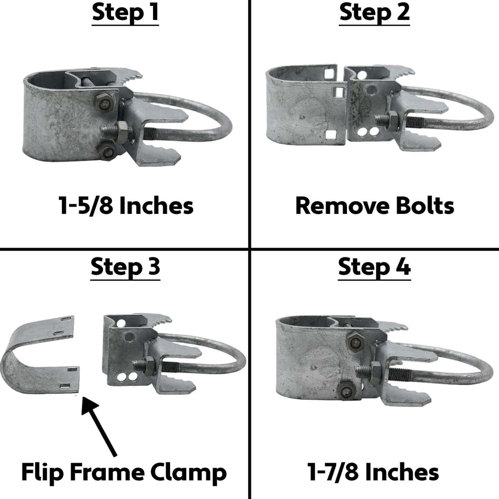 Chain Link Fence Bull Dog Commercial Duty Gate Hinge-for 4-1/2' Outside Diameter Gate Post/Pipe & 1-5/8' Thru 1-7/8' Gate Frames - CASE Qty 10