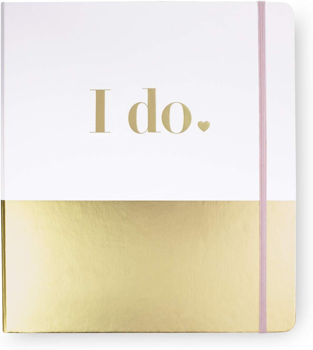 Kate Spade New York Wedding Planning Book and Organizer, Wedding Binder with Pages for To-Do Lists, Notes, Budgeting, Invitations, I Do (Gold Colorblock)