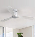 Sofucor 52 Inch Flush Mount Ceiling Fan No Light, Solid Wood Ceiling Fans without Lights Remote Control, Reversible DC Motor, Indoor/Outdoor Ceiling Fans for Bedroom Living Room Farmhouse Patio