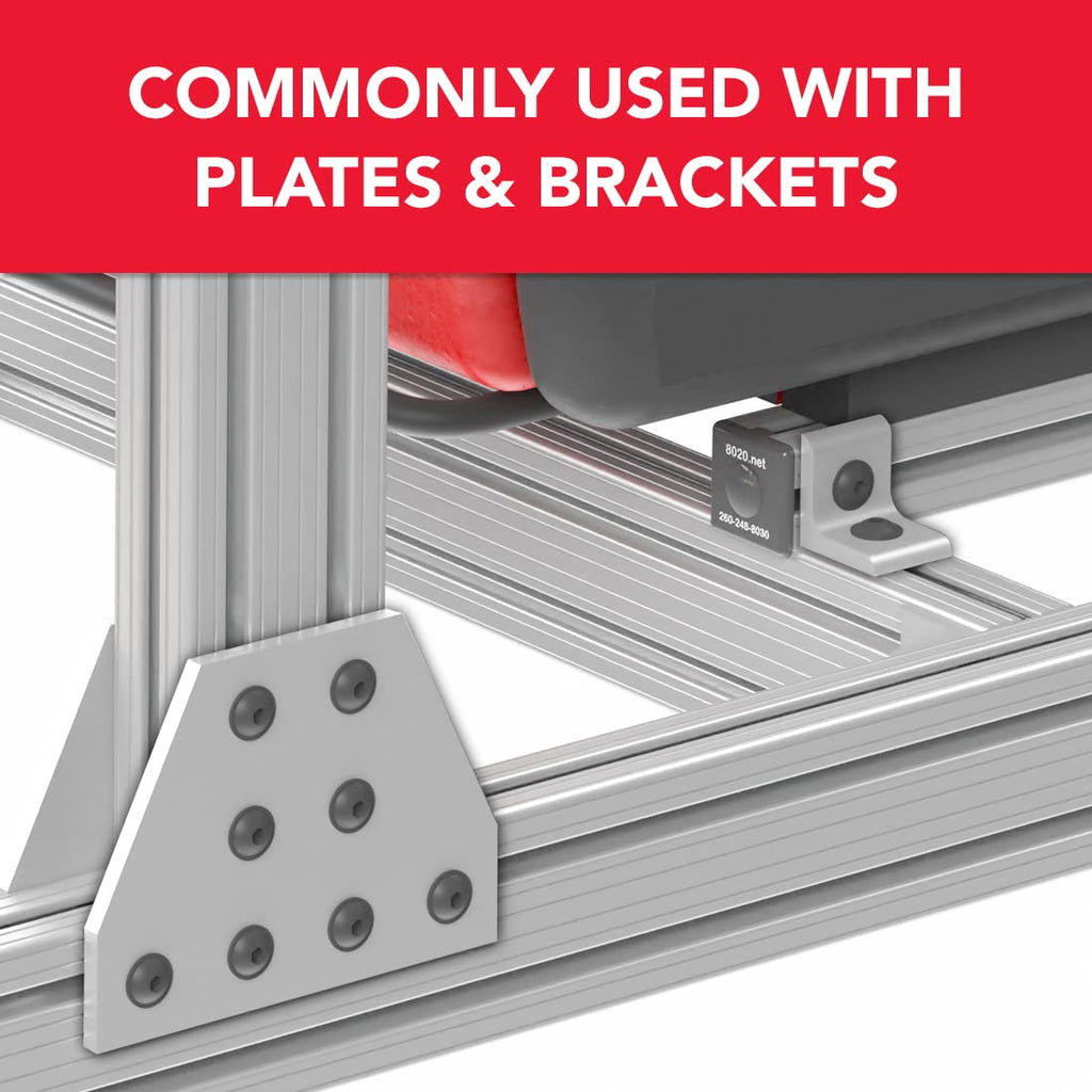 8020, 25-1951, 25 Series M5 x 0.8 Offset Slide in Economy T-Nut Steel Hardware Nuts for use with M5 Bolts on 25 Series 25mm Aluminum Extrusions 80/20 (500)