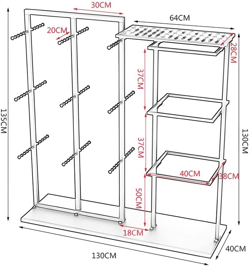 Zfmnoyev Coat Rack Stand, 3 Tier Freestanding Clothing Store Retail Lingerie Garment Rack, Multifunctional Bra Shorts Swimwear Sock Gloves Storage Holder(Black)