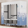 Foldable Wardrobe Closet For Hanging Clothing, Heavy Duty Clothes Rack With Cover, Metal Garment Rack, Covered Coat Armoire Storage For Bedroom(D,221X50X170cm)