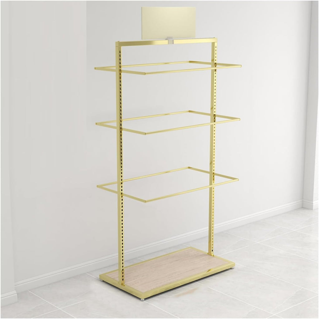 Underwear Display Stands,Metals Lingerie Stand Shelves,Freestanding Clothing Store Boutiques Retail Lingerie Garment Rack,for Socks Bra Panties(Color 3,100 X 40 X 135cm)