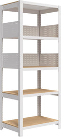 HOMEDANT 24' W Pegboards Storage Rack 5-Tier Heavy Duty Boltless Metal Utility Shelving Unit for Pantry Garage 1Pack