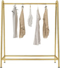 Gold Metal Garment Rack, Free Standing Clothing Organizer, Heavy Duty Clothes Display Rack 120x40x150cm