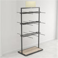 Underwear Display Stands,Freestanding Clothing Store Boutiques Retail Lingerie Garment Rack,Metals Lingerie Stand Shelves,for Socks Bra Panties(Color 2,100 X 40 X 135cm)