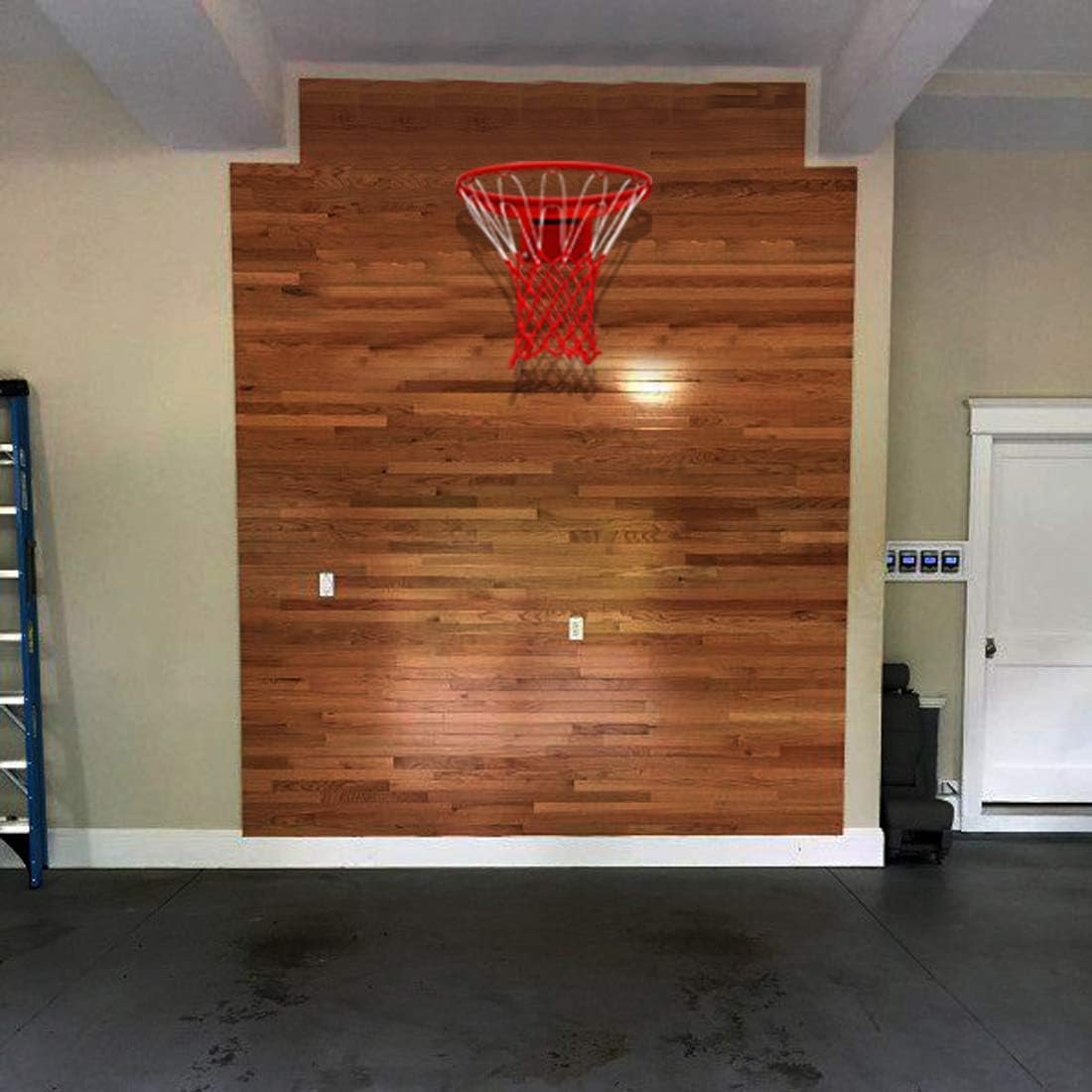 Heavy Duty Wall Mounted Basketball Rim, 18 inch Professional Hanging Basketball Goal Fits Indoor and Outdoor Wall