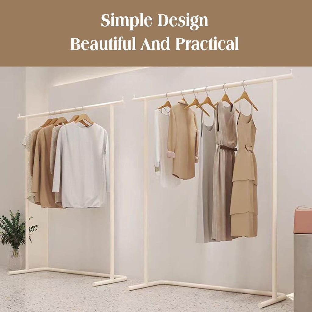 Freestanding Garment Rack Heavy Duty,Clothing With Storage,Large Load Capacity for Retail and Home(80x170cm)