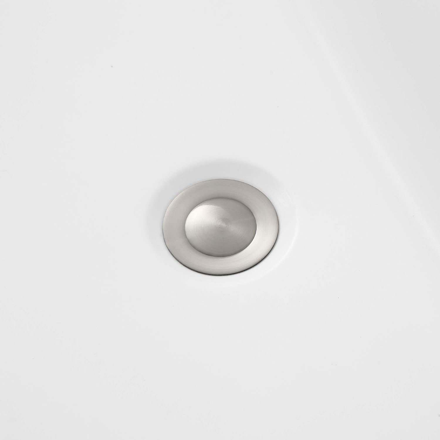 OVE Decors Ayago 59 in. Solid Surface Freestanding White Acrylic Soaking Bathtub, with Overflow and Satin Nickel Pop-up Drain