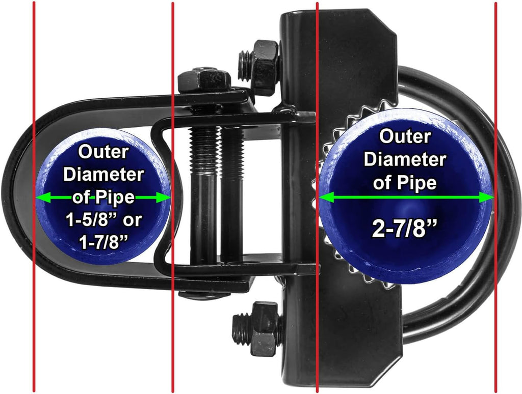Black 2-7/8' x 1-5/8' or 1-7/8' Bulldog Hinge - Pressed Steel - Powder Coated - CASE Qty 10