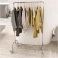 for Hanging Clothes Heavy Duty Clothes Rack, Garment Rack, Stainless Steel Clothes Rail with Locking Wheels, Freestanding Coat Rack for Bedrooms and Boutiques(100x40x150cm)