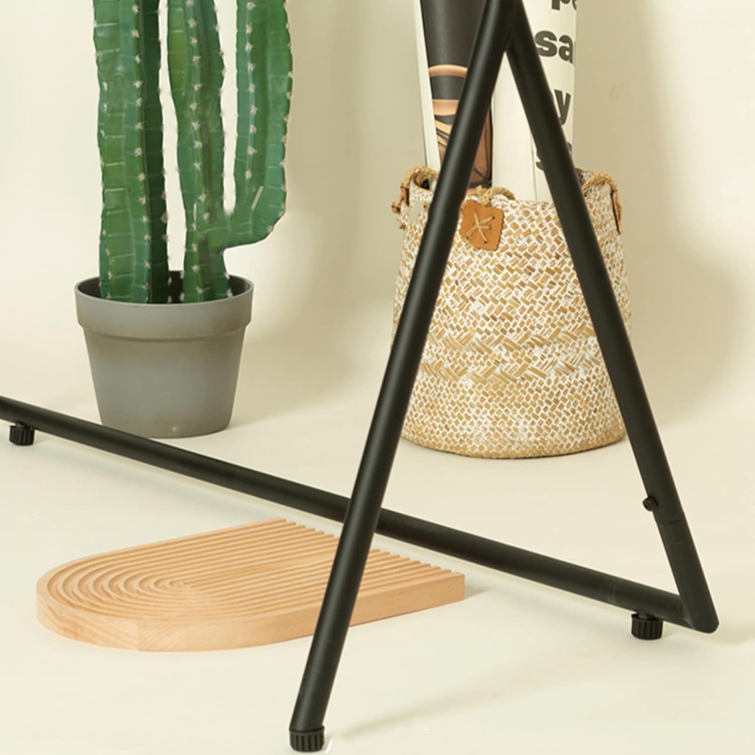 Garment Rack Floor-Standing Metal Clothing Rack Commercial Grade Heavy Duty Clothes Rails Freestanding Garment Rack for Bedroom and Living Room Easy to Assemble Coat Rack, Black(Size:100x40x160CM)