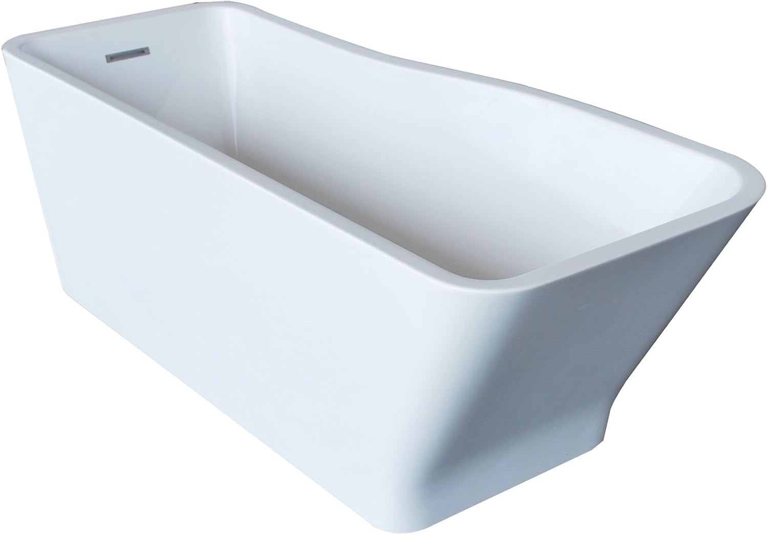 Venzi Vida Collection 32 x 69 Rectangle Acrylic Freestanding Bathtub with Reversible Drain