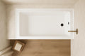 Carver Tubs - ALR6636 - Acrylic Freestanding Alcove Soaking Bathtub, Chrome Drain and Center Slotted Overflow Included- White Rectangle Acrylic Tub - Right Hand Drain - 66' L x 36' W x 20.5' H