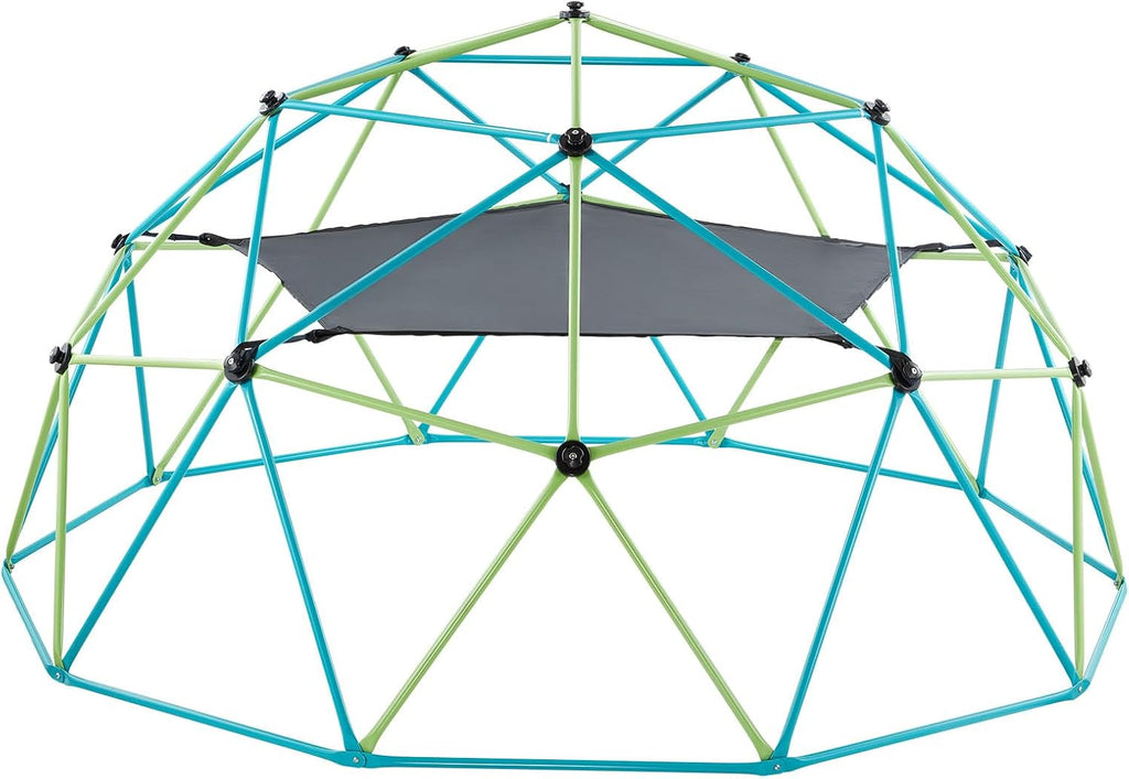 VEVOR Climbing Dome, 10FT Geometric Dome Climber with Swing & Hammock, 1000LBS Loading Kid's Jungle Gym Playground, Easy-Assembly Outdoor Backyard Climbing Equipment for Boys Girls 3 to 10 Years Old