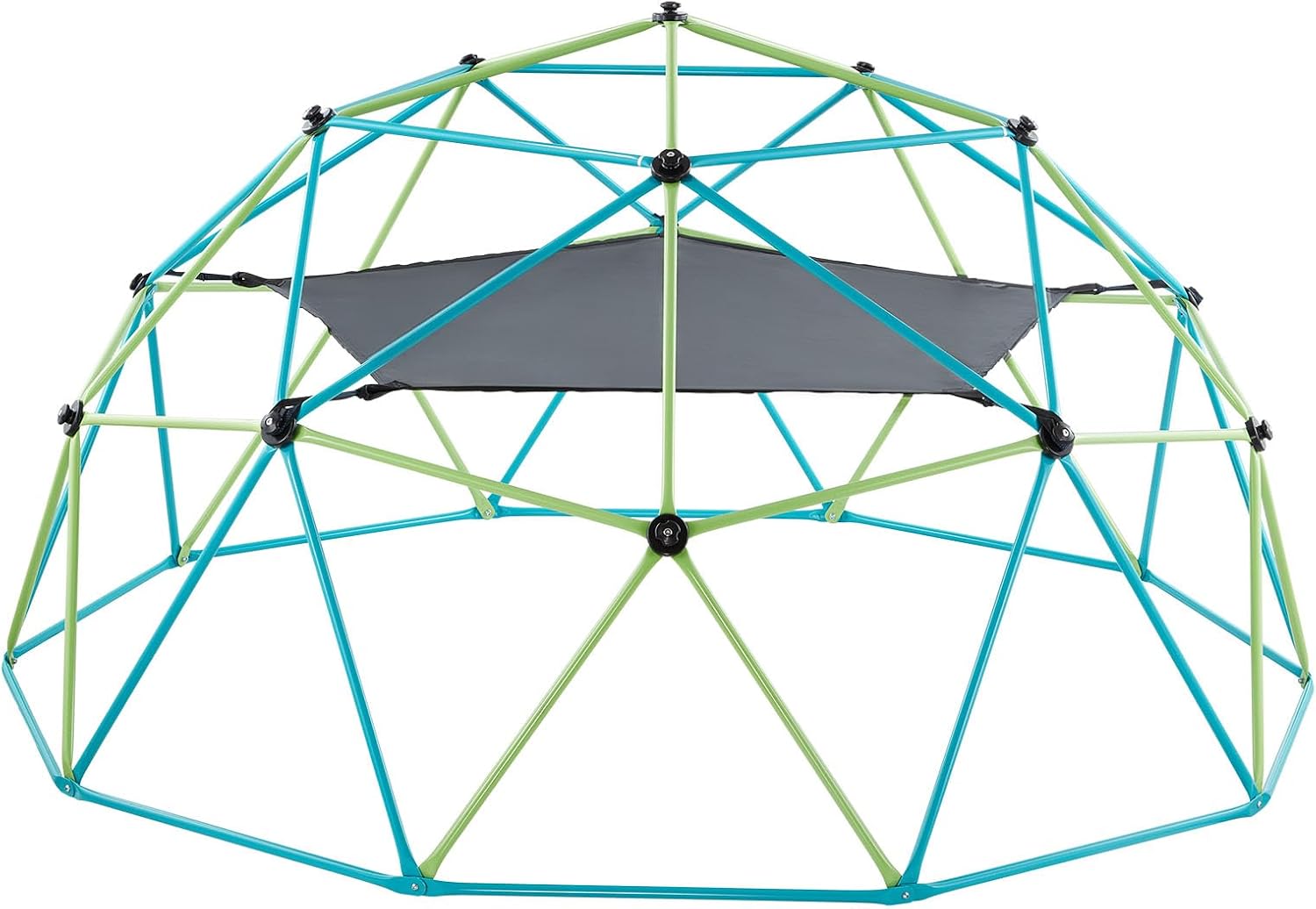 VEVOR Climbing Dome, 10FT Geometric Dome Climber with Swing & Hammock, 1000LBS Loading Kid's Jungle Gym Playground, Easy-Assembly Outdoor Backyard Climbing Equipment for Boys Girls 3 to 10 Years Old