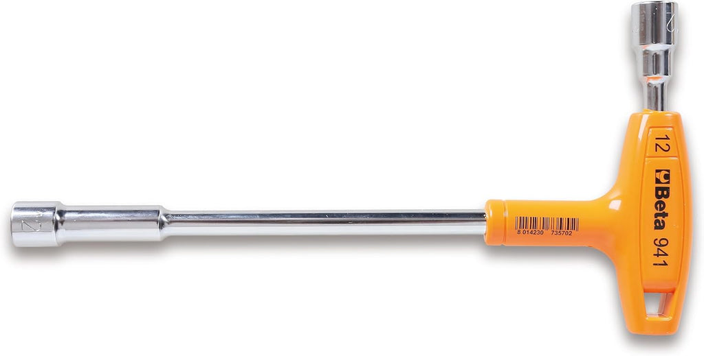 Beta 941/S7 Set 7 of 6-Point/12-Point T-Handle Socket Wrenches, Metric 7mm-13mm
