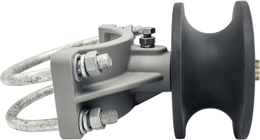 Cantilevered Gate Rollers for Round 6-5/8' Post, 2-3/8' Chain Link Fence Gate Frame - Nylon Roller w/Cover - CASE Qty 4