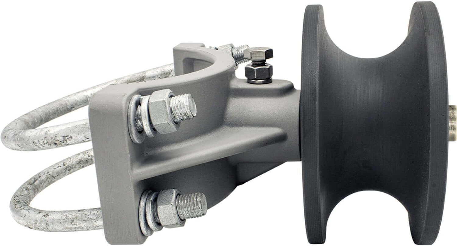 Cantilevered Gate Rollers for Round 6-5/8' Post, 2-3/8' Chain Link Fence Gate Frame - Nylon Roller w/Cover - CASE Qty 4