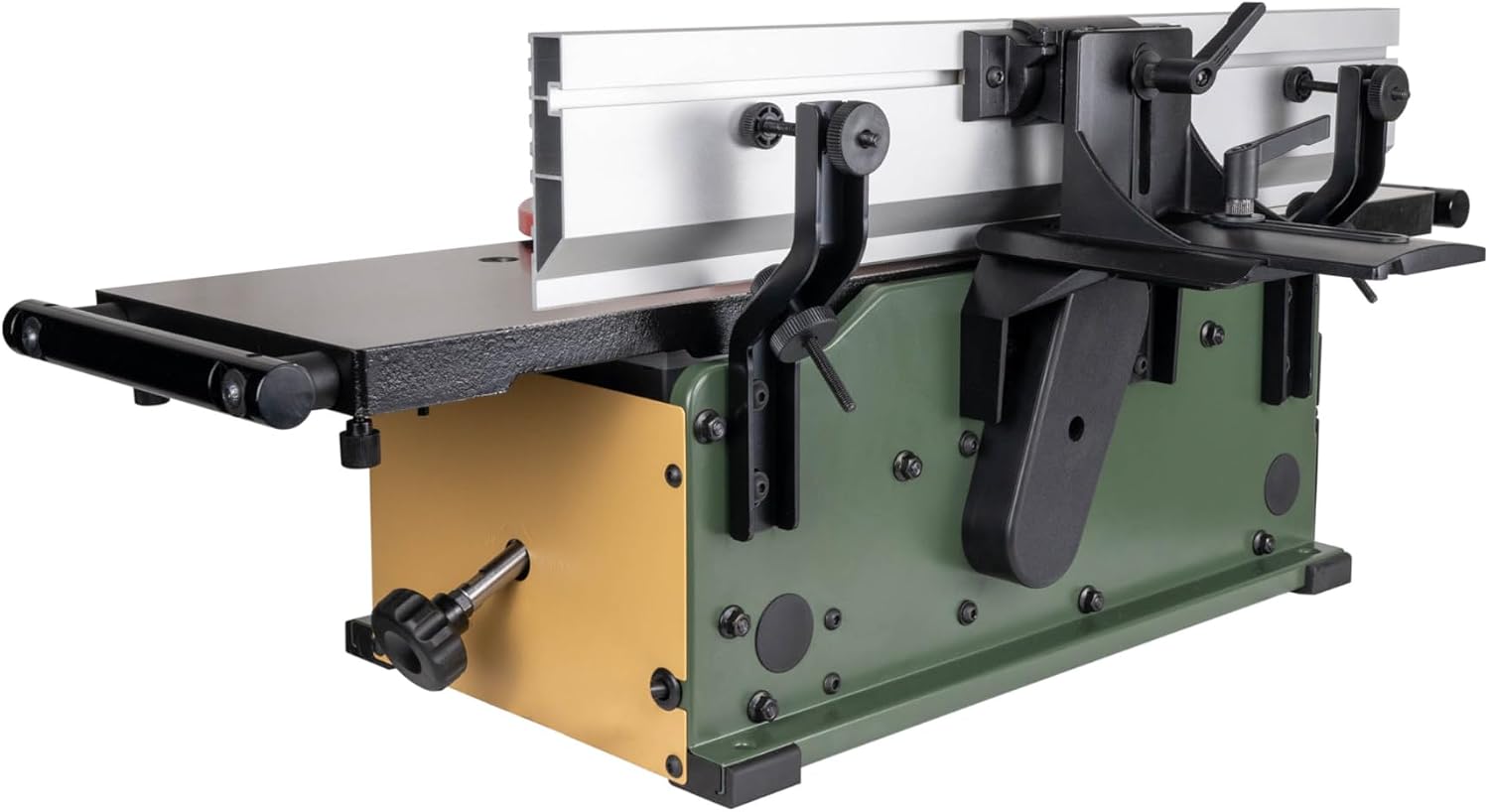 Cutech 40180HI 8-Inch Spiral Cutterhead Benchtop Jointer with Cast Iron Tables, 16 TC Inserts, Extra Long 24' Aluminum Fence, Additional 7-3/8' Fence Brackets, and a 10-amp Motor