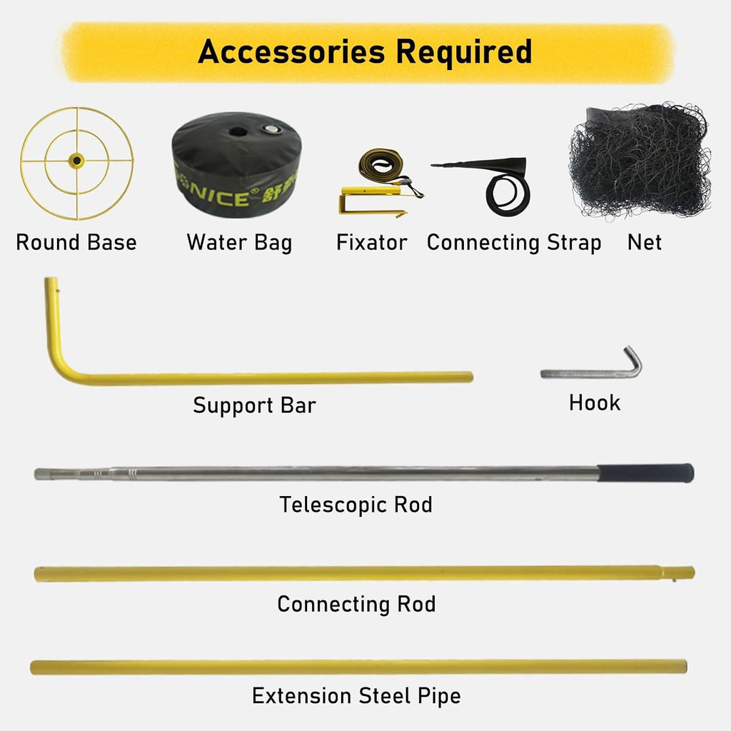 Yard Basketball Rebounder Net Return System Metal, Basketball Hoop Returner for Home & Outdoor Practice, Park Court Shot Trainer for 3-Pointers/Jump Shots/Free Throws