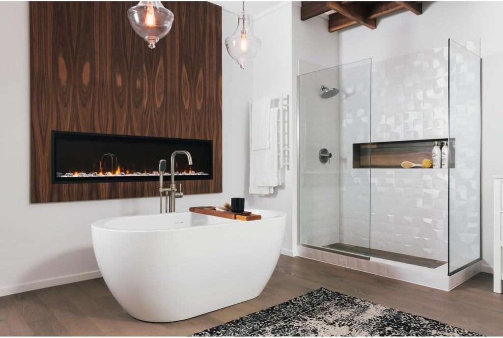 Miseno MNO6030SFSO 59' Free Standing Acrylic Soaking Tub with Center Drain - White