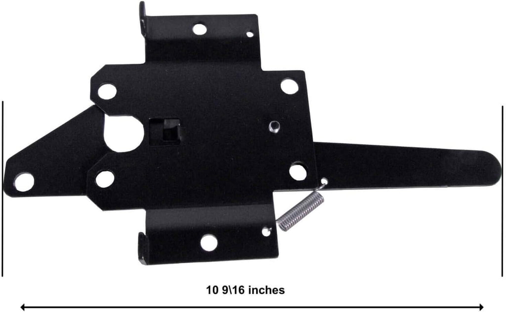 Black Western Style Wood Fence, Single Gate Kit, 8' Strap Gate Hinges, Gate Latch Opens from Both Sides - CASE Qty 6