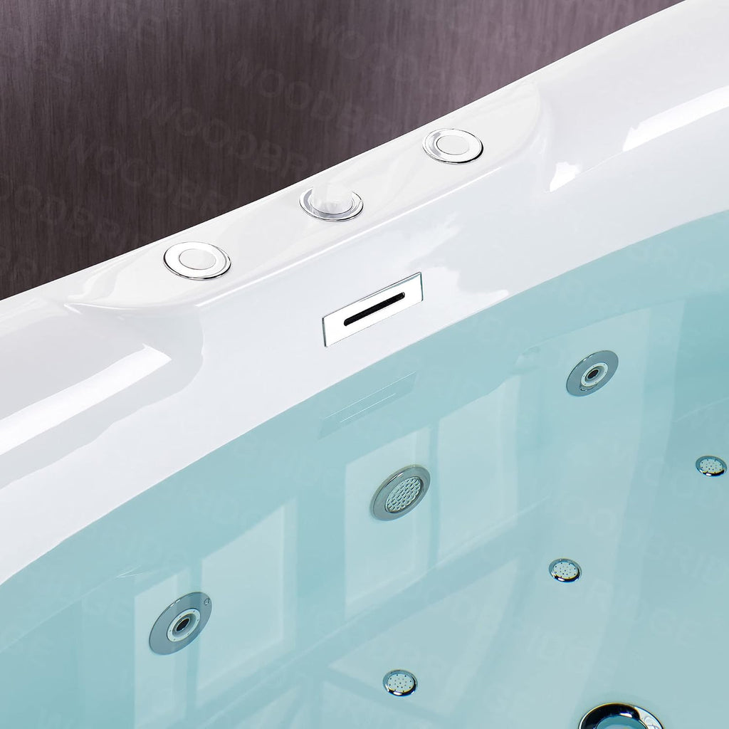 WOODBRIDGE 71' x 31 1/2' Whirlpool Water Jetted and Air Bubble Freestanding Bathtub , B0034