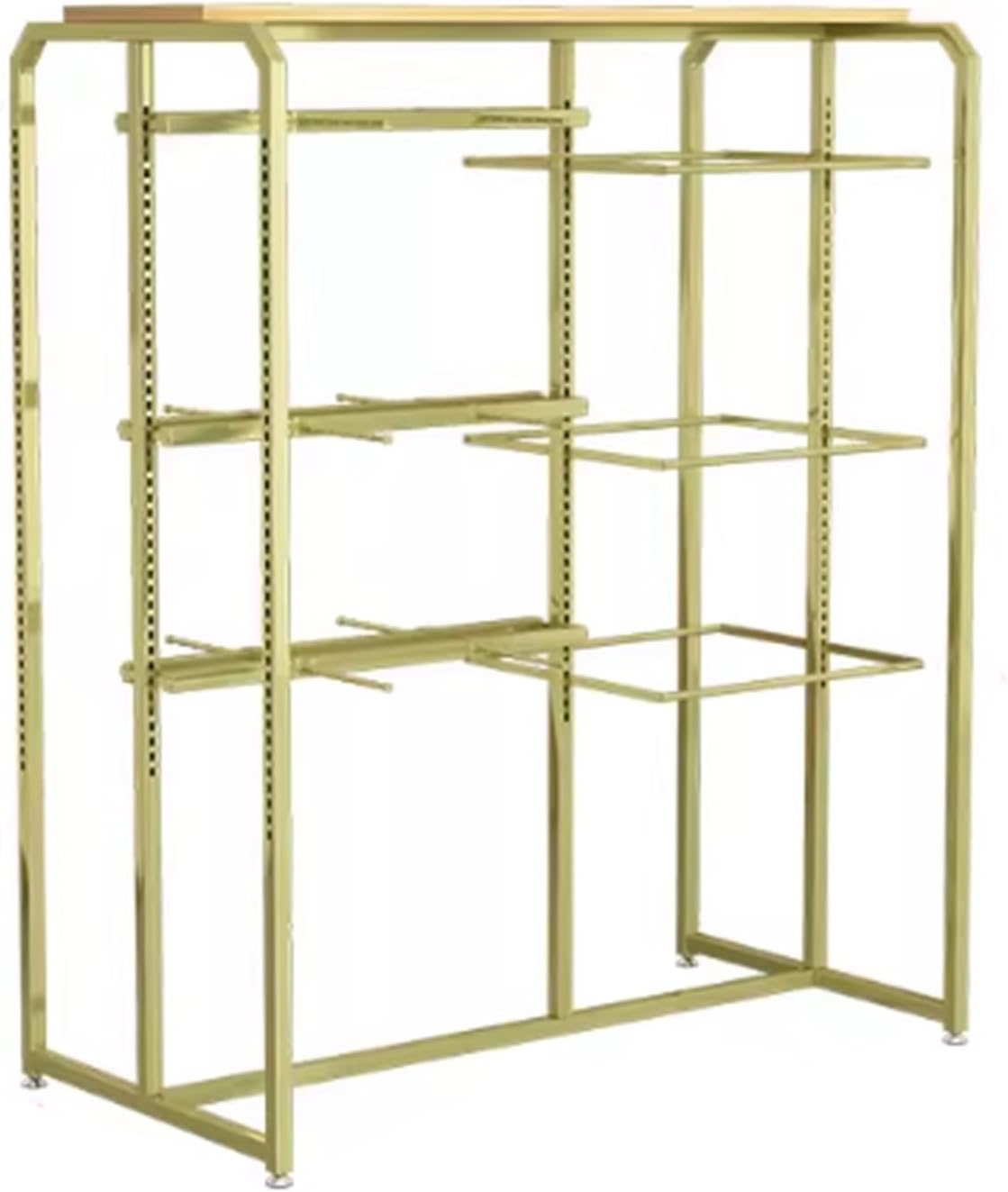 Two-sided Heavy-duty Retail Organizer Clothing Store Shelf, Commercial Lingerie Garment Rack, Metal, Underwear Sock Display Stand, for Bras, Shorts, Hats, 3 Tier(A)
